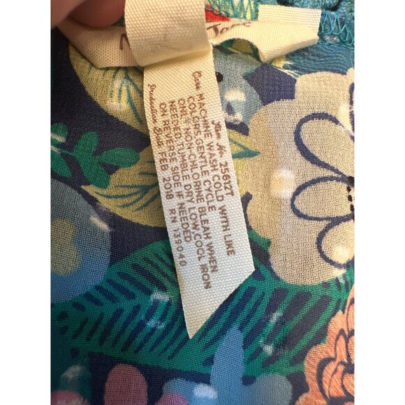 Matilda Jane Floral Long-Sleeve Tunic Top With Crochet Lace Trim Large - Picture 5 of 6